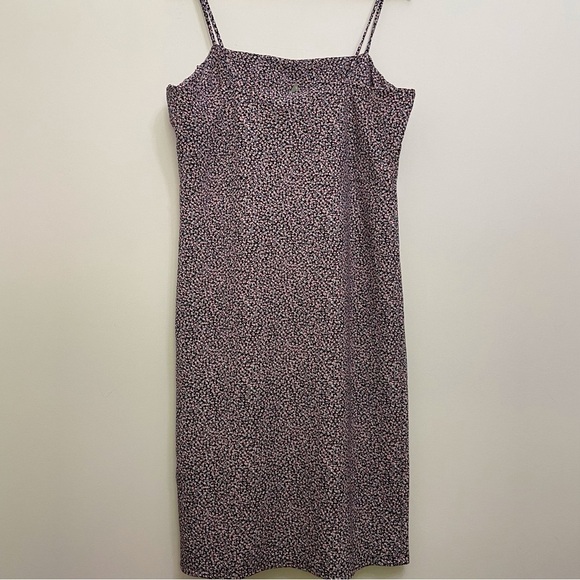 H&m dress liberty floral pink white black lightweight open to the leg summer XL - Picture 2 of 16